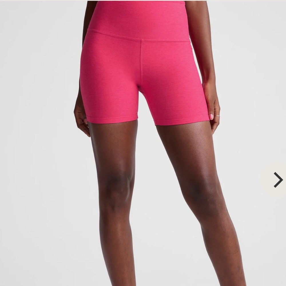 Women's Pink Beyond Yoga Biker Shorts (NEW)